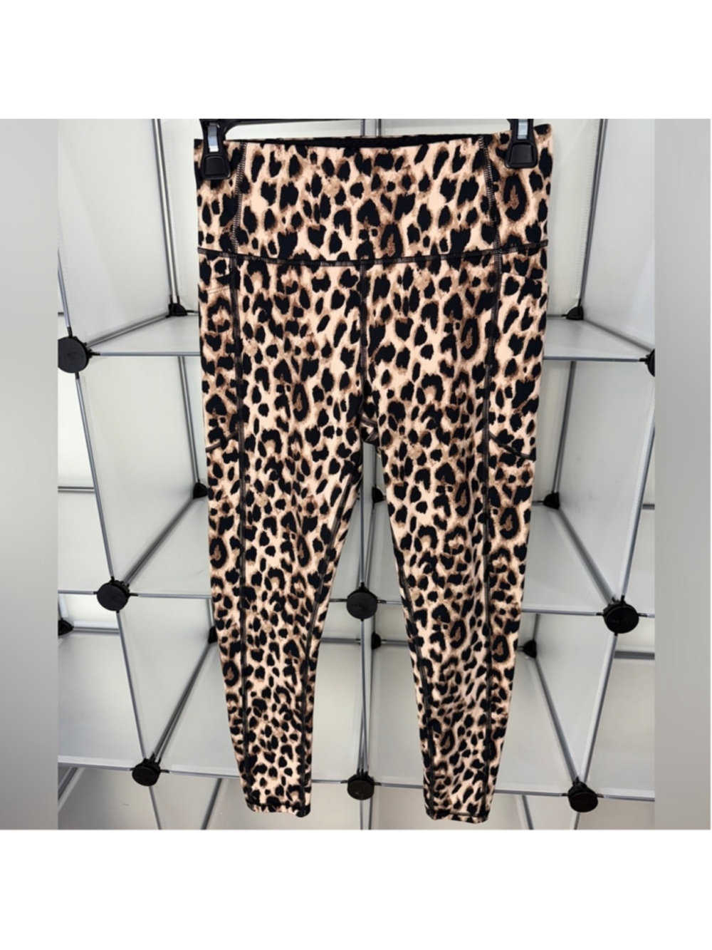 Victoria's Secret Women's Leopard Print High Rise Leggings Brown/Black Size 6